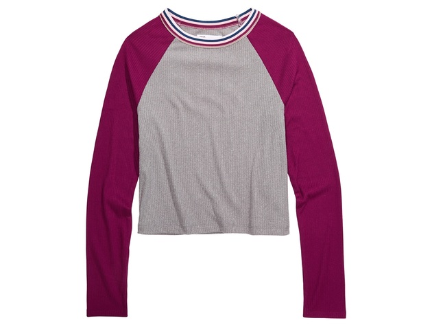 Epic Threads Big Girls Colorblocked Top Grey Size Extra Large