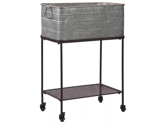 Ashley Signature Design A4000084 Vossman Beverage Tub Antique - Gray/Brown