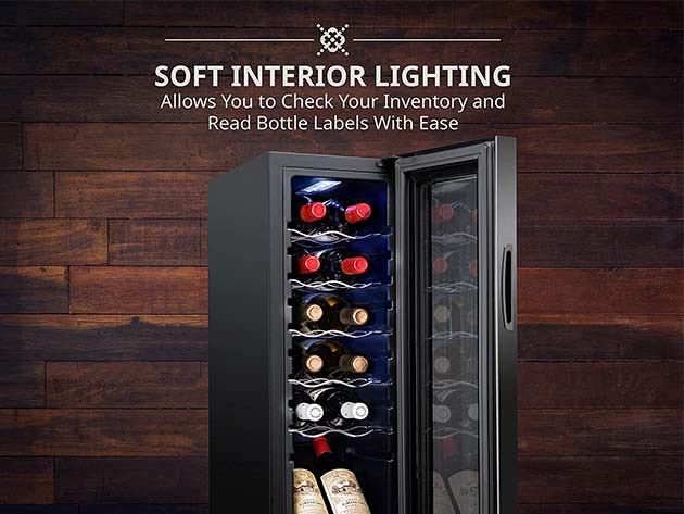 Ivation 12-Bottle Rectangular Compressor Wine Cooler