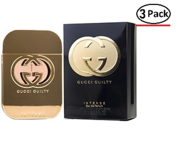 GUCCI GUILTY INTENSE by Gucci EAU DE PARFUM SPRAY 2.5 OZ for WOMEN ---(Package Of 3)