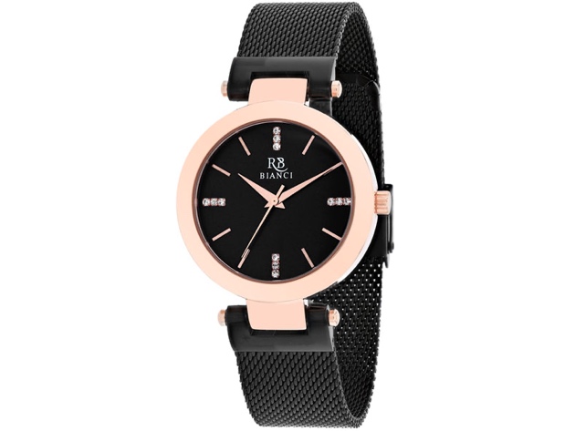 Roberto Bianci Women's Cristallo Black Dial Watch - RB0405