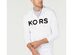 Michael Kors Men's  Logo Fleece Full-Zip Hoodie White Size Small