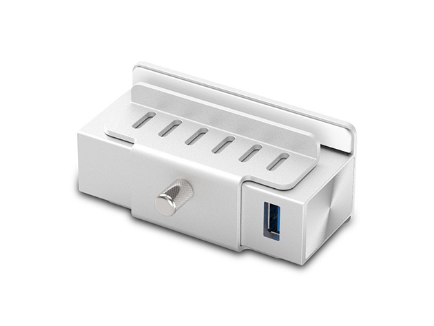 Premium Aluminum 4-Port USB Clamp Hub (International)