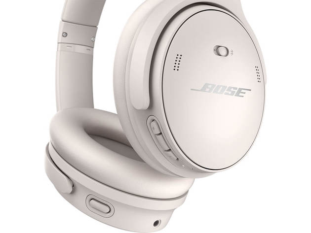 Bose QC45WHITE QuietComfort 45 Noise-Canceling Wireless Over-Ear Headphones - White