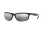 Black Polarized Silver Chromance Wrap Sunglasses