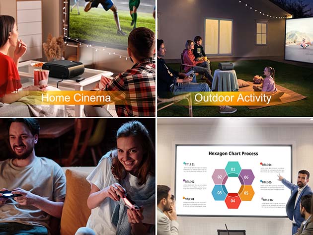 Wewatch V50 5GHz Wi-Fi 1080P FHD Portable Projector