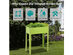 Costway 24'' x 12'' Outdoor Elevated Garden Plant Stand Raised Tall Flower Bed Box - Fruit Green