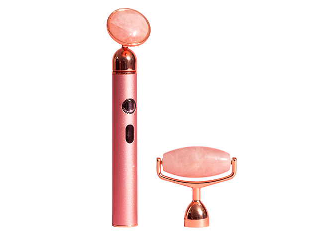 Vibrating Rose Quartz Sculpting Roller