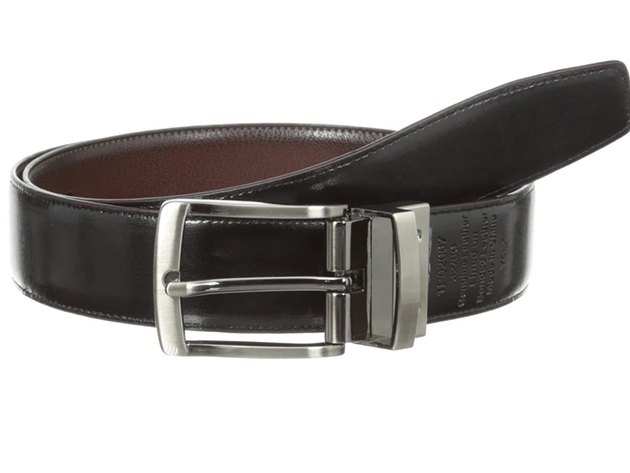 Perry Ellis Men's Burnished Edge Belt Brown Size 38