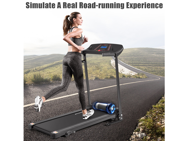 Goplus 1hp goplus electric treadmill folding motorized power running fitness best sale machine