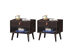 Costway Set of 2 Nightstand Sofa Side End BedsideTable Drawer - Espresso