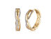 18K Gold Plated Criss Cross Pav'e Earrings with Swarovski Elements