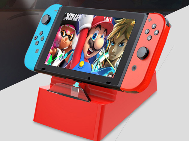 Docking Station Charging Stand for Nintendo Switch (Red)