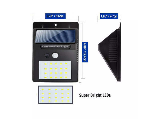 Super Bright 20 LED Solar Light with Wireless IP65 Waterproof Motion Sensor (5-Pack)