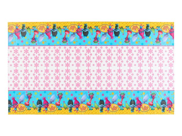 American Greetings Trolls Plastic Table Cover, 54" x 96"
