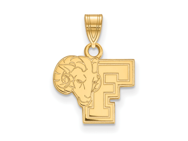 NCAA 10k Yellow Gold Fordham U Small Pendant