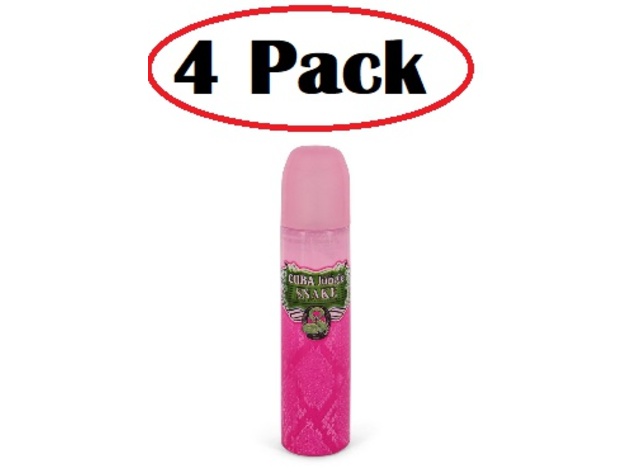 4 Pack of CUBA JUNGLE SNAKE by Fragluxe Eau De Parfum Spray (unboxed) 3.4 oz