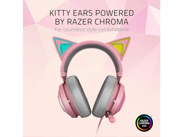 Razer Kraken Kitty Wired Stereo Gaming Headset - Certified Refurbished Brown Box