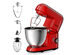 Costway Electric Food Stand Mixer 6 Speed 4.3Qt 550W Tilt-Head Stainless Steel Bowl New - Red