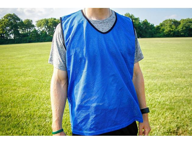 Unlimited Nylon Mesh Scrimmage Team Practice Vests Pinnies Jerseys Bibs,12-Blue (Like New, No Retail Box)