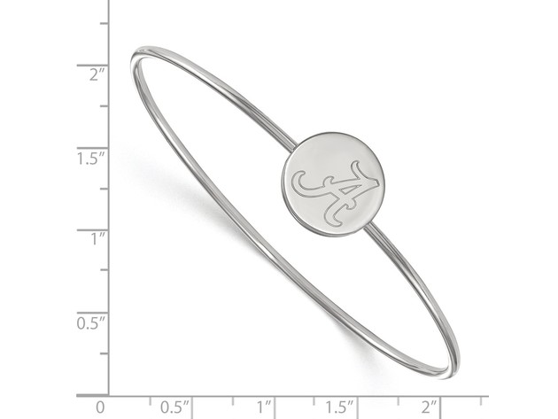Sterling Silver University of Alabama 'A' Bangle, 8 Inch