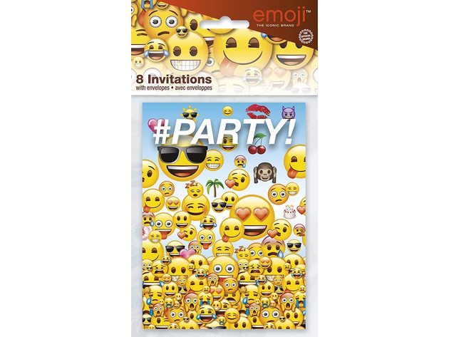 Emoji Party Invitations, 8ct