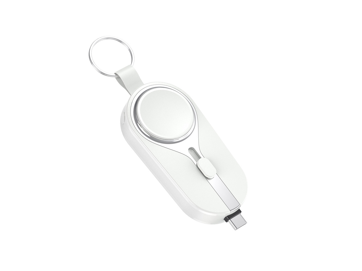 iCharge Nano 2000mAh Keychain USB-C Power Bank & Apple Watch Charger