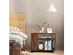 Costway 3-tier Side Table W/Storage Shelf W/Wheels Space-saving Industrial Nightstand - Brown