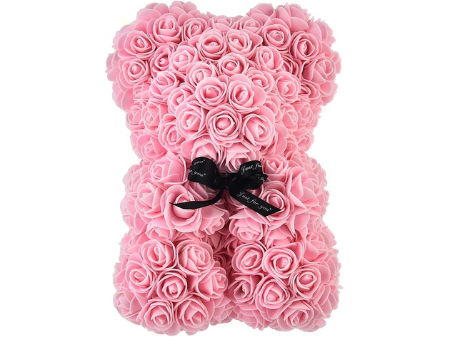 foam rose teddy bear