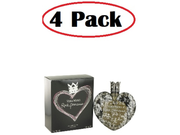 4 Pack of Rock Princess by Vera Wang Eau De Toilette Spray 3.4 oz