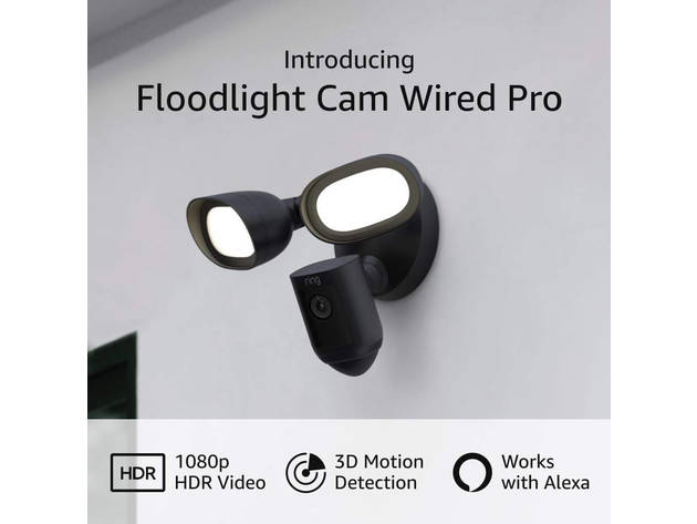 Ring RINGFLCPROBK Floodlight Cam Wired Pro - Black
