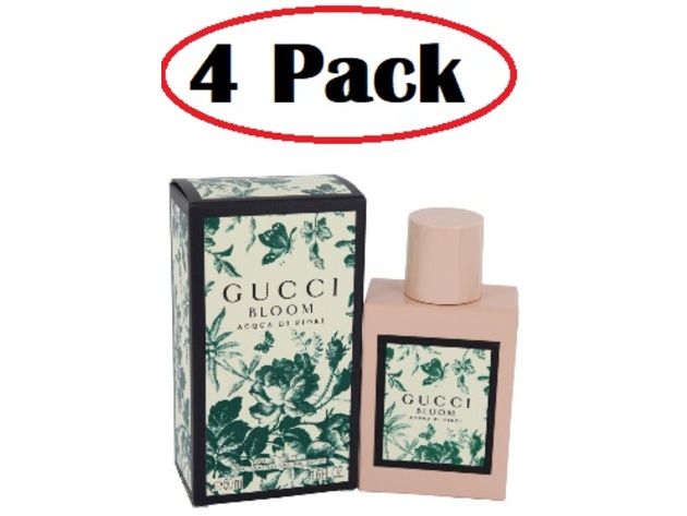 4 Pack of Gucci Bloom Acqua Di Fiori by Gucci Eau De Toilette Spray 1.6 oz