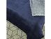 Zakary Flannel Reversible Heathered Sherpa Throw Blanket 108" x 90" / Navy