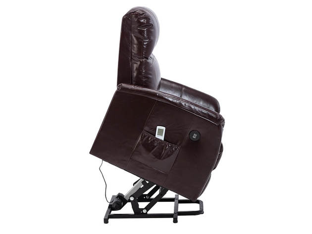 Lifesmart BTL8992A51CH Luxury Leather Air Power Lift and Recline Massage Chair - Brown