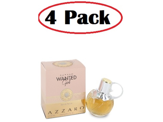 4 Pack of Azzaro Wanted Girl by Azzaro Eau De Parfum Spray 1 oz