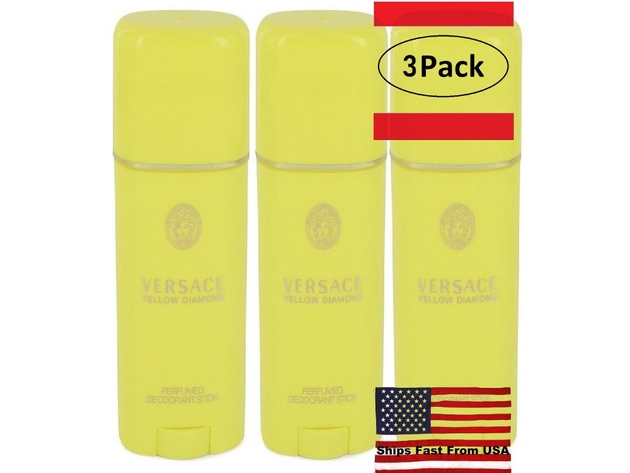 3 Pack Versace Yellow Diamond by Versace Deodorant Stick 1.7 oz for Women