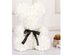 Homvare Foam Rose Teddy Bear 10" with Gift Box for Valentines Day, Anniversary and Birthday - White