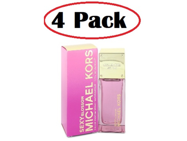 4 Pack of Michael Kors Sexy Blossom by Michael Kors Eau De Parfum Spray 1.7 oz