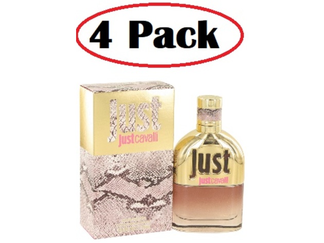4 Pack of Just Cavalli New by Roberto Cavalli Eau De Toilette Spray 2.5 oz