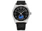 Celestia Quartz 42mm Classic Watch - Black Dial with Silver Case