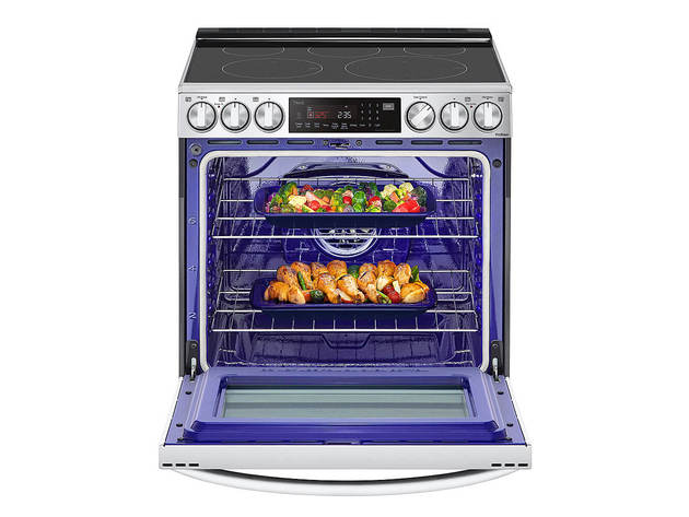 LG LSEL6337F 6.3 Cu. Ft. Stainless Smart InstaView Electric Slide-in Range with Air Fry