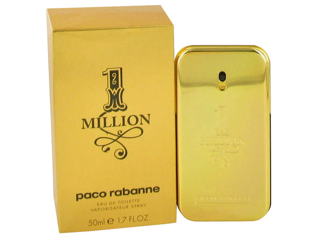 3 Pack 1 Million by Paco Rabanne Eau De Toilette Spray 1.7 oz for Men