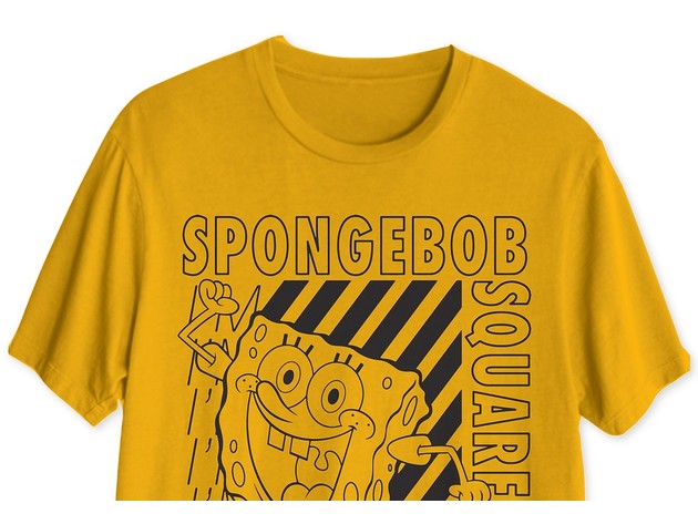 Spongebob I'm Ready Men's Graphic T-Shirt Gold Size Medium