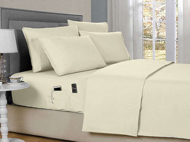 These Soft Pocketed Sheets Bring You Comfort While Keeping Your Bedside Items Within Arm's Reach
