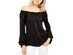 Michael Kors Women's Embroidered Off-The-Shoulder Peasant Top Green Size X-Small