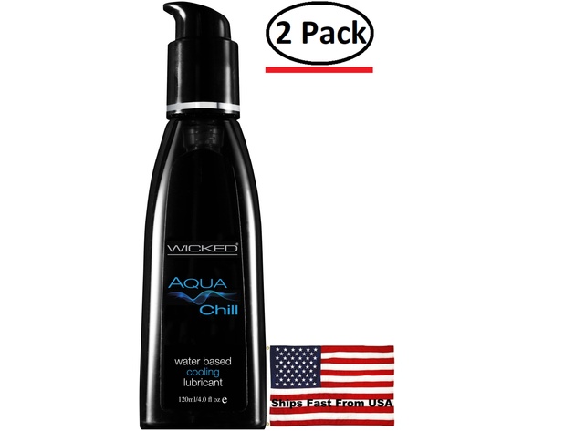 ( 2 Pack ) Wicked Aqua Chill Water Based Cooling Lubricant 4.0 Fl Oz. / 120 ml