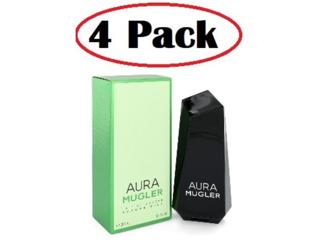 4 Pack of Mugler Aura by Thierry Mugler Shower Milk 6.7 oz