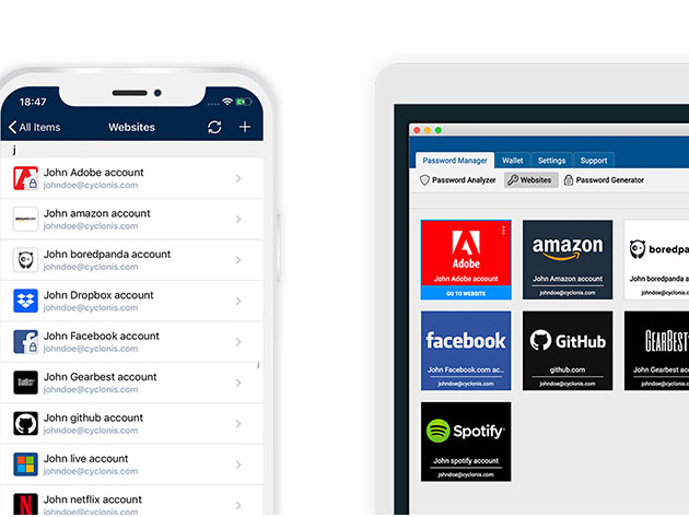 Cyclonis Password Manager for Unlimited Devices: Lifetime Subscription