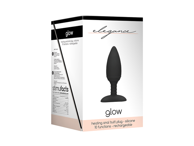 Elegance Heating Rechrg Butt Plug - Blk