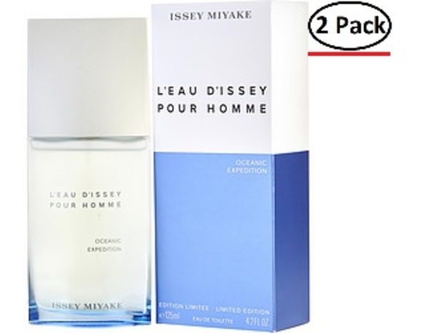 L'EAU D'ISSEY POUR HOMME OCEANIC EXPEDITION by Issey Miyake EDT SPRAY 4.2 OZ (LIMITED EDITION) for MEN ---(Package Of 2)